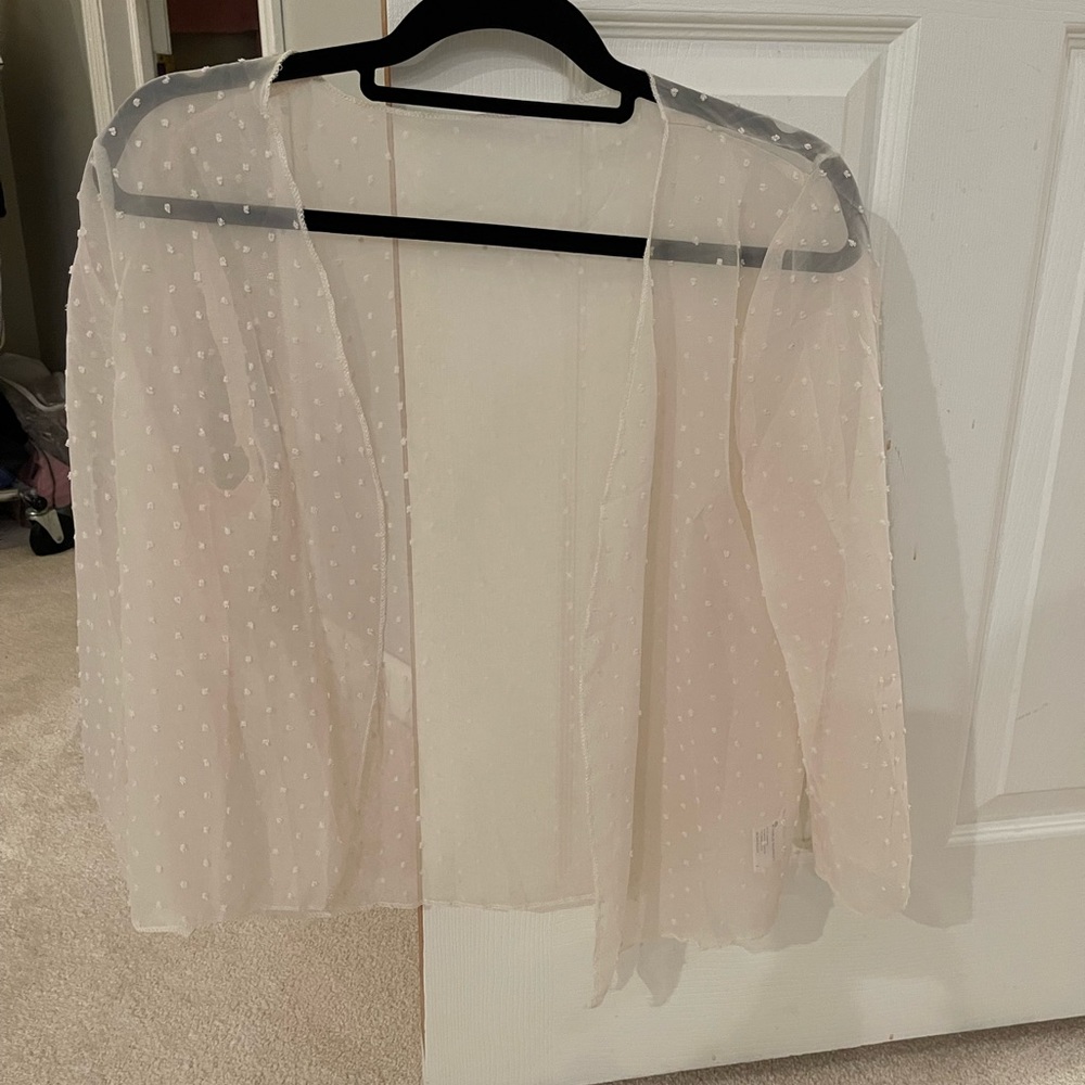 New without tags white cardigan